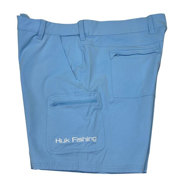 Huk Fishing Chino 6.5" Mens XXXL Blue Performance Shorts 44x6.5 Elastic Waist - Picture 6 of 16